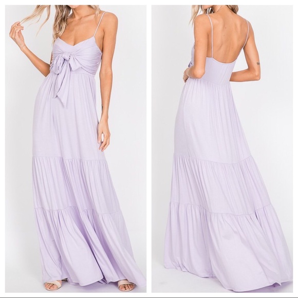 CLEARANCE-FIRM‼️Knot Over You Maxi-Lavender - Picture 3 of 3
